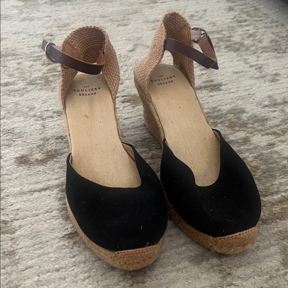 Sezane Espadrille Heeled Sandals - Size 41